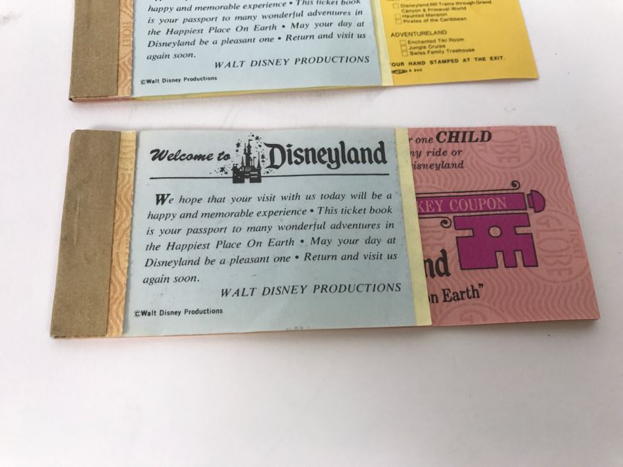 Lot Of Partially Used Vintage Disneyland Ticket Books [Photo 18]