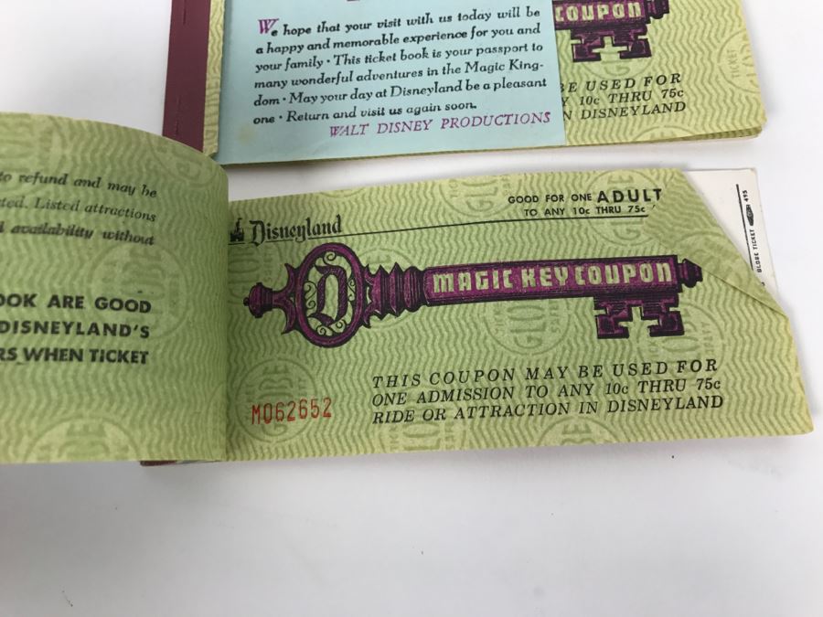 Lot Of Partially Used Vintage Disneyland Ticket Books [Photo 6]