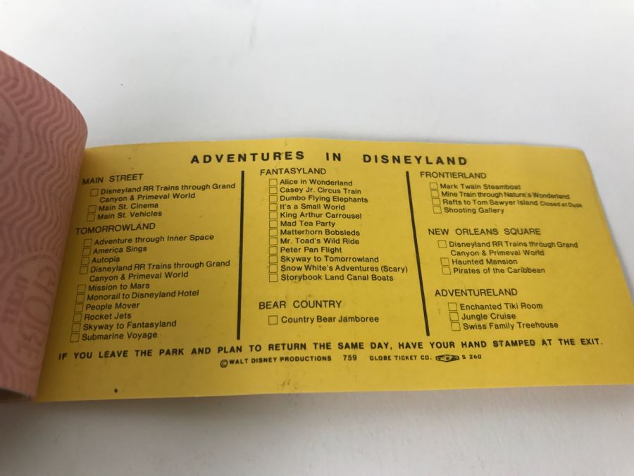 Lot Of Partially Used Vintage Disneyland Ticket Books [Photo 25]