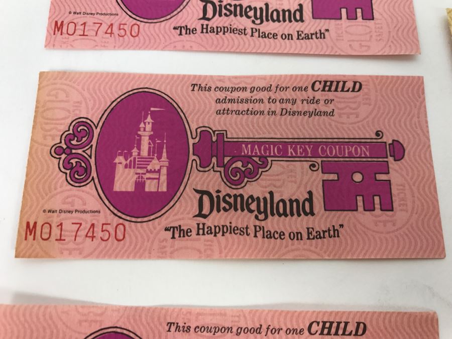 Lot Of Various Unused Vintage Disneyland Tickets Including Great Moments With Mr. Lincoln [Photo 4]