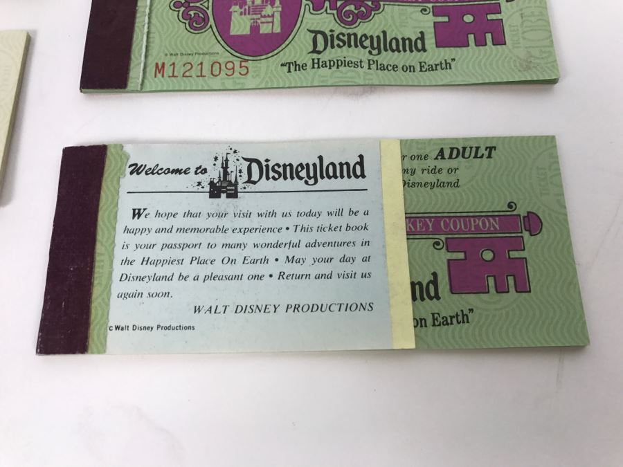 Lot Of Partially Used Vintage Disneyland Ticket Books [Photo 2]