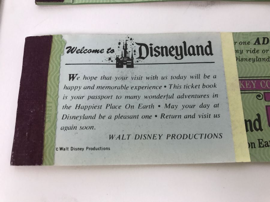Lot Of Partially Used Vintage Disneyland Ticket Books [Photo 3]