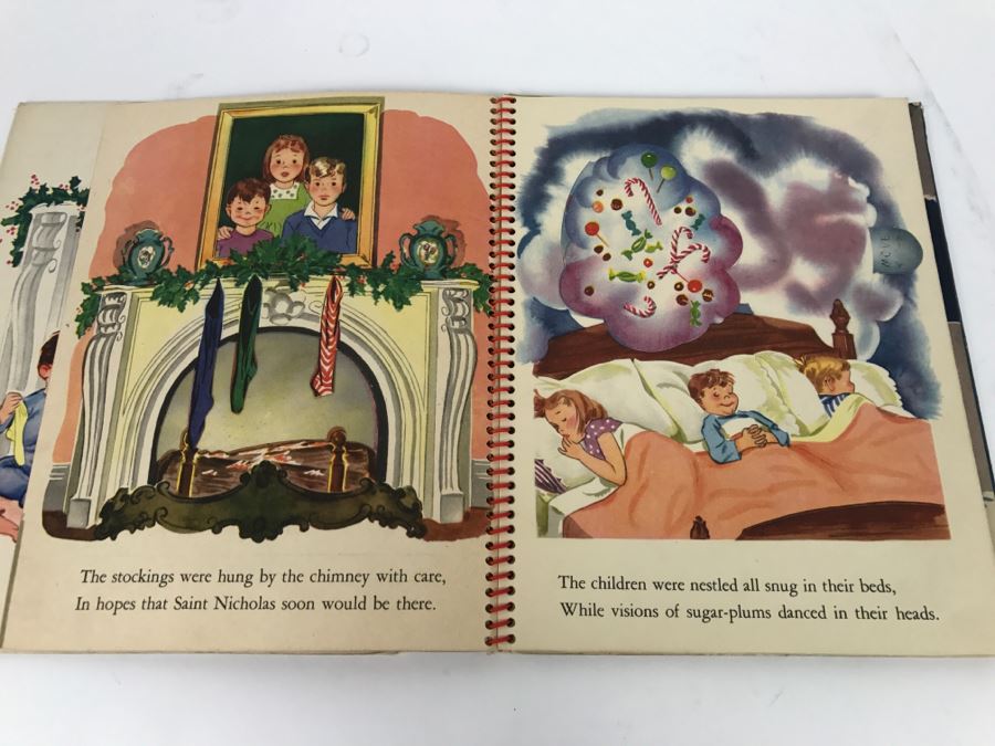 Vintage Book The Night Before Christmas by Clement Clark Moore and Animated Pictures by Meg Wohlberg - Copyright 1944 by Crown Publishers, New York [Photo 6]
