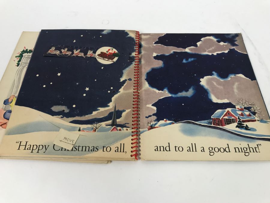 Vintage Book The Night Before Christmas by Clement Clark Moore and Animated Pictures by Meg Wohlberg - Copyright 1944 by Crown Publishers, New York [Photo 9]