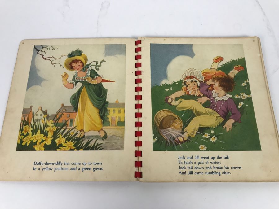 Vintage Book Mother Goose And Other Rhymes - Linenette Trade Mark, Copyright Sam’l Gabriel Sons And Company, New York [Photo 4]