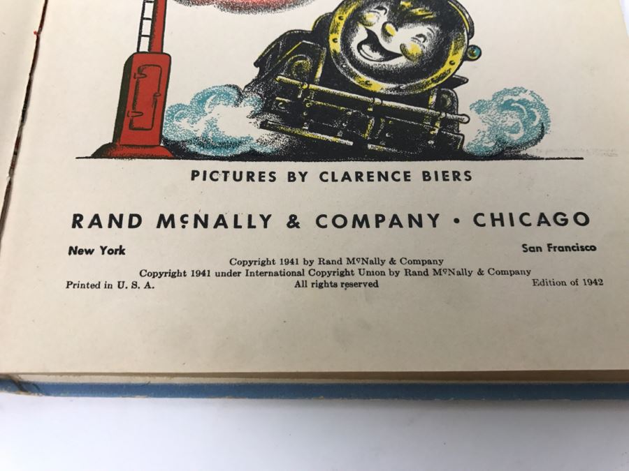 Vintage Book Choo-Choo The Little Switch Engine By Wallace Wadsworth, Pictures By Clarence Biers - Copyright 1941 By Rand McNally And Company - Edition of 1942 [Photo 4]