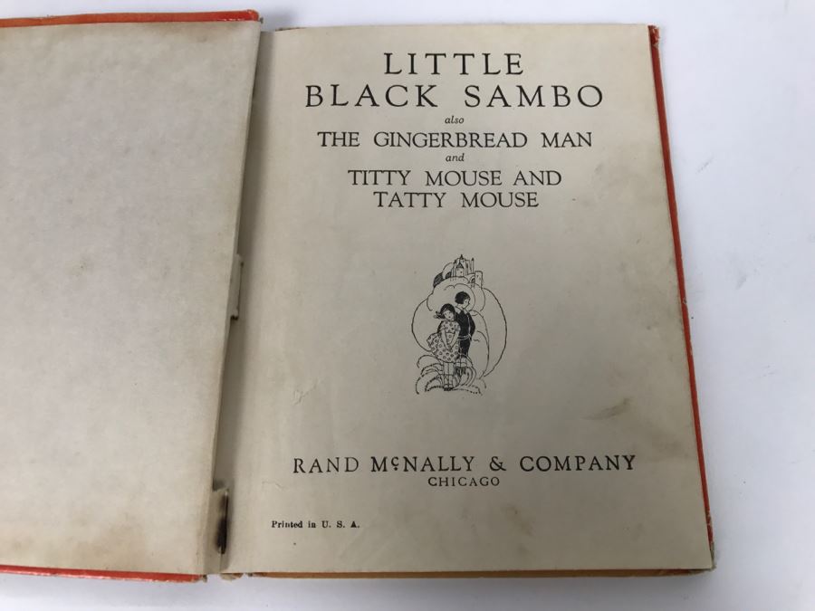 Vintage Book Little Black Sambo Also The Gingerbread Man Also Titty Mouse And Tatty Mouse - Copyright MCMXXVII Rand McNally and Company Chicago [Photo 3]