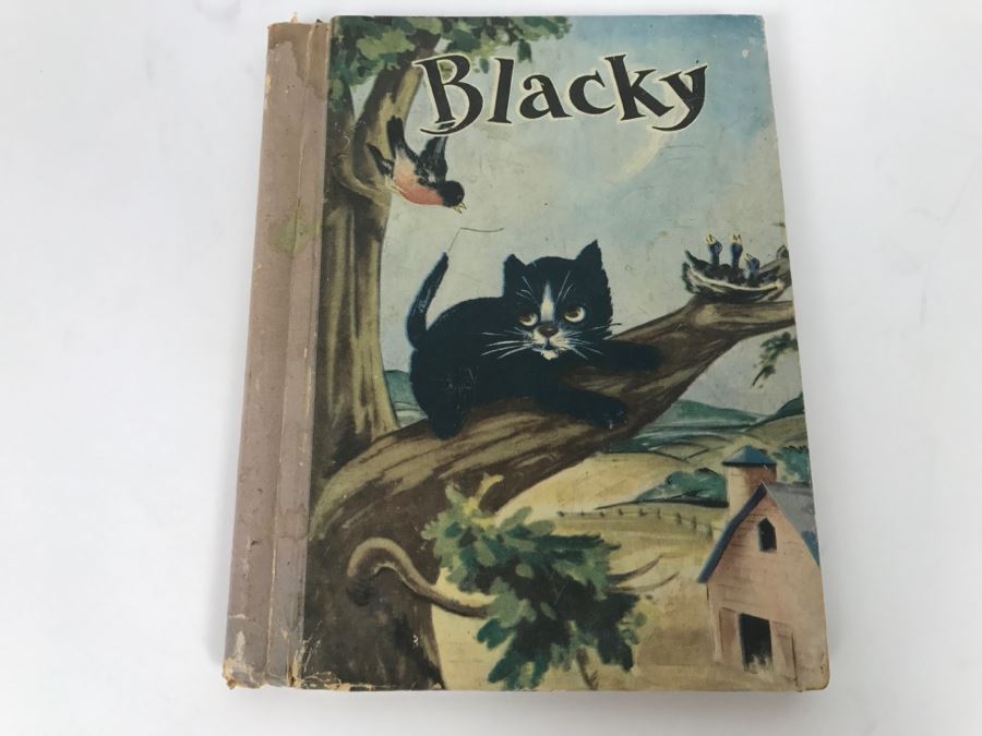 Vintage Book Blacky By C.M. Bartrug Pictures By Charles E. Bracker, Copyright MCMXL McLoughlin Brothers, Inc