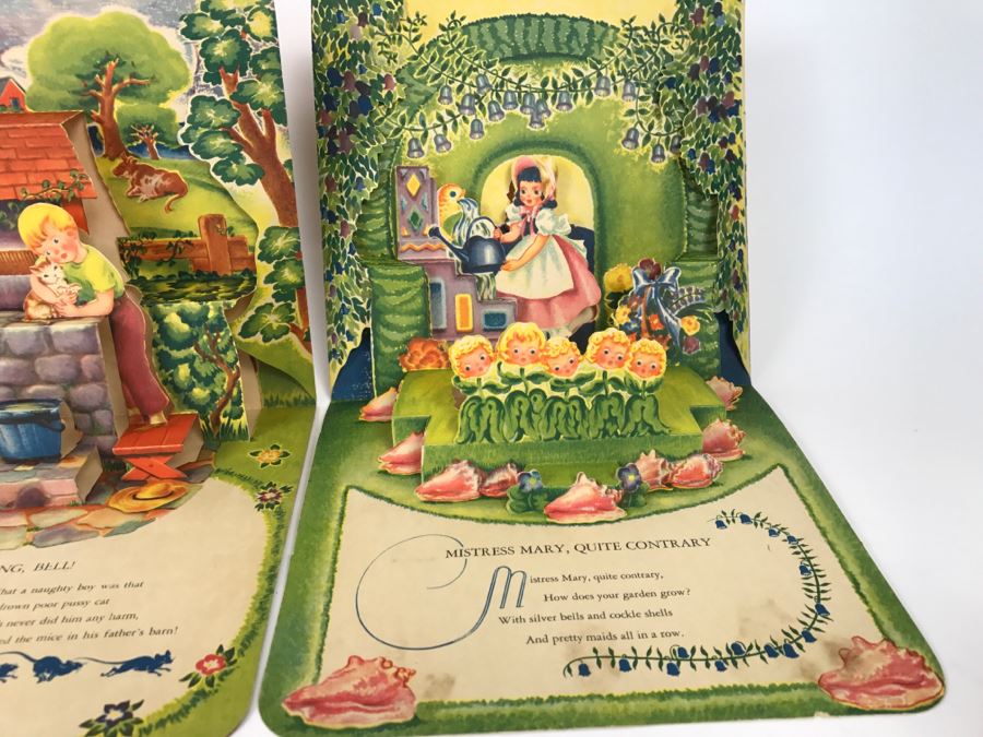 Vintage Pop Up Books In Great Condition - Ding Dong Bell!, Mistress Mary, And Mary’s Lamb By Geraldine Clyne, Copyright J.S. Fub Company [Photo 10]