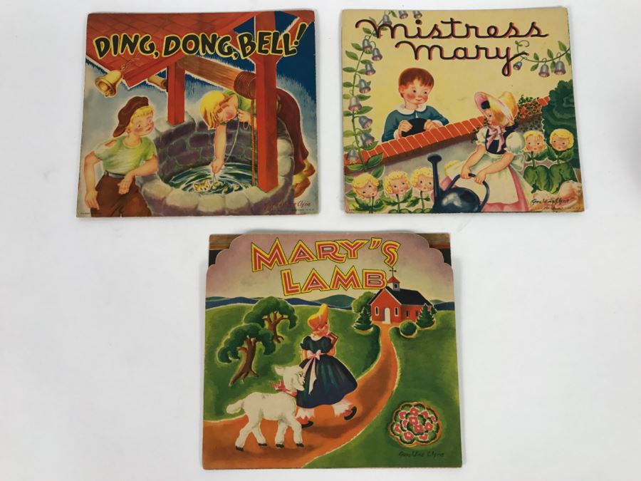 Vintage Pop Up Books In Great Condition - Ding Dong Bell!, Mistress Mary, And Mary’s Lamb By Geraldine Clyne, Copyright J.S. Fub Company [Photo 2]