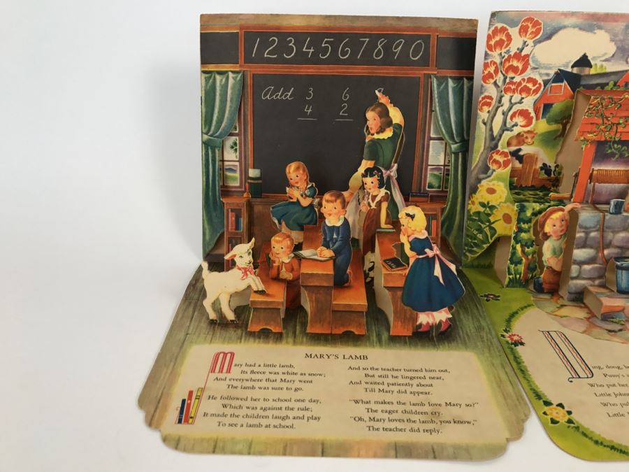 Vintage Pop Up Books In Great Condition - Ding Dong Bell!, Mistress Mary, And Mary’s Lamb By Geraldine Clyne, Copyright J.S. Fub Company [Photo 12]
