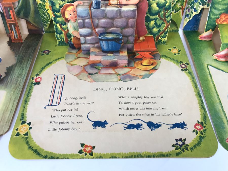 Vintage Pop Up Books In Great Condition - Ding Dong Bell!, Mistress Mary, And Mary’s Lamb By Geraldine Clyne, Copyright J.S. Fub Company [Photo 9]