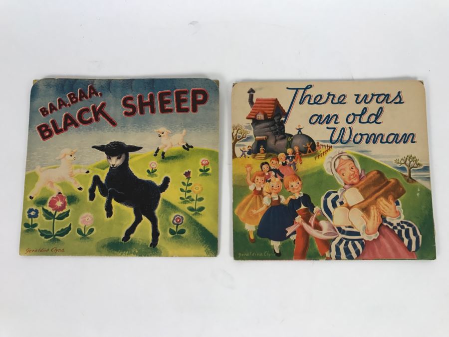 Vintage Pop Up Books In Great Condition - Baa Baa Black Sheep And There Was An Old Woman By Geraldine Clyne, Copyright J.S. Fub Company [Photo 2]