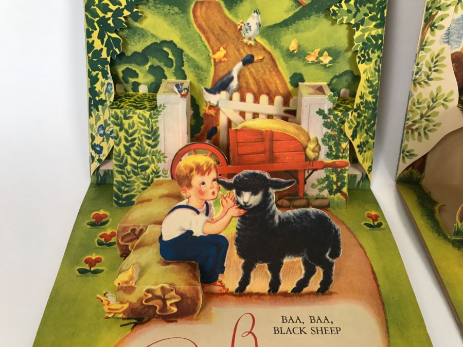 Vintage Pop Up Books In Great Condition - Baa Baa Black Sheep And There Was An Old Woman By Geraldine Clyne, Copyright J.S. Fub Company [Photo 11]