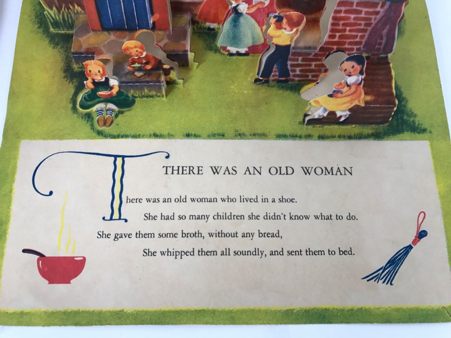 Vintage Pop Up Books In Great Condition - Baa Baa Black Sheep And There Was An Old Woman By Geraldine Clyne, Copyright J.S. Fub Company [Photo 9]