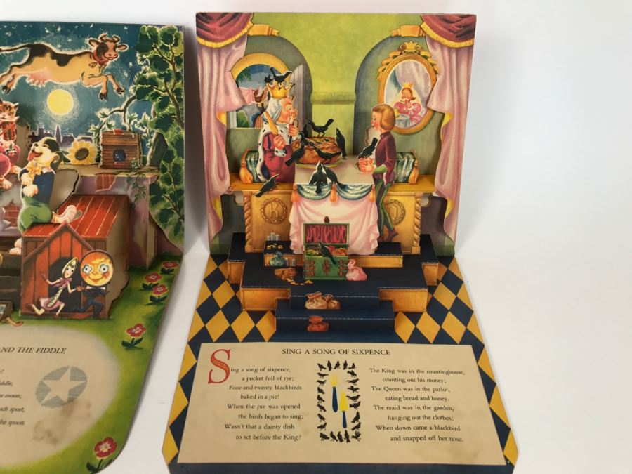 Vintage Pop Up Books In Great Condition - Hey Diddle Diddle And Sing A Song Of Sixpence By Geraldine Clyne, Copyright J.S. Fub Company [Photo 6]