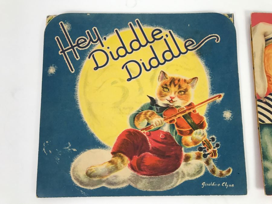 Vintage Pop Up Books In Great Condition - Hey Diddle Diddle And Sing A Song Of Sixpence By Geraldine Clyne, Copyright J.S. Fub Company [Photo 3]