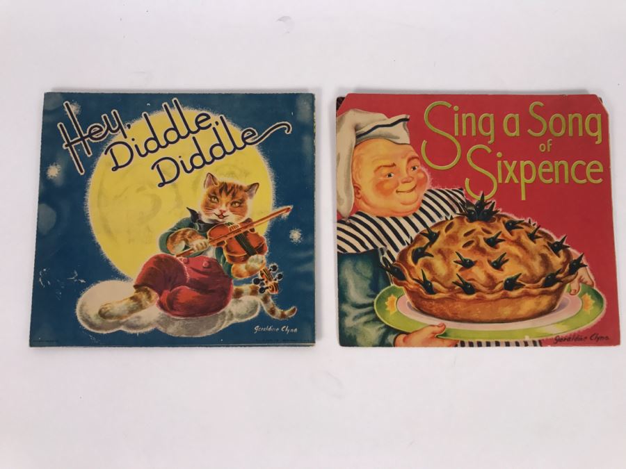 Vintage Pop Up Books In Great Condition - Hey Diddle Diddle And Sing A Song Of Sixpence By Geraldine Clyne, Copyright J.S. Fub Company [Photo 5]