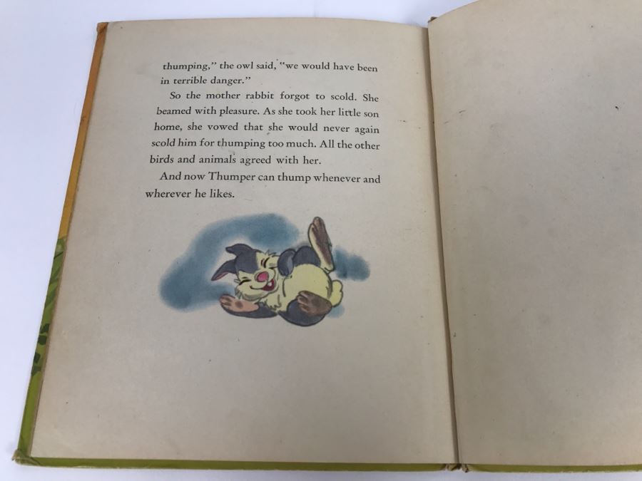 Vintage Book Walt Disney’s Thumper - Grosset And Dunlap Publishers - Copyright 1941, 1942 By Walt Disney Productions  [Photo 8]