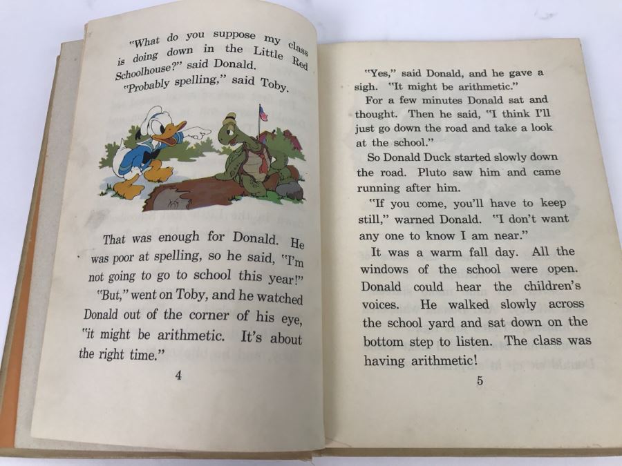 Vintage Book School Days In Disneyville By Walt Disney And Caroline D. Emerson, Illustrated By The Walt Disney Studio - Copyright 1939 By Walt Disney Productions [Photo 12]