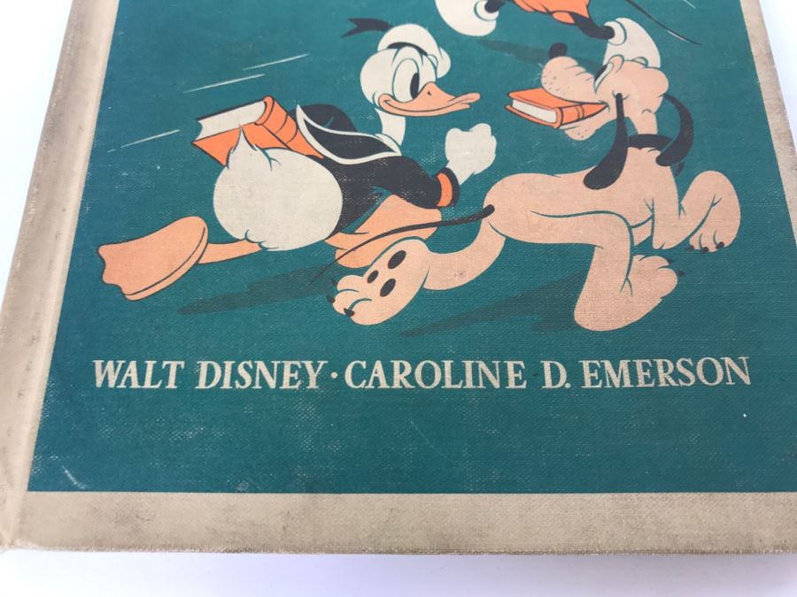 Vintage Book School Days In Disneyville By Walt Disney And Caroline D. Emerson, Illustrated By The Walt Disney Studio - Copyright 1939 By Walt Disney Productions [Photo 4]
