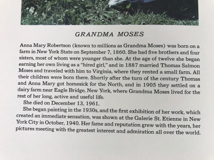 Vintage Book The Night Before Christmas By Clement C. Moore With Pictures By Grandma Moses - Copyright 1948, 1960, 1961 By Grandma Moses, Inc - Published by Random House [Photo 16]