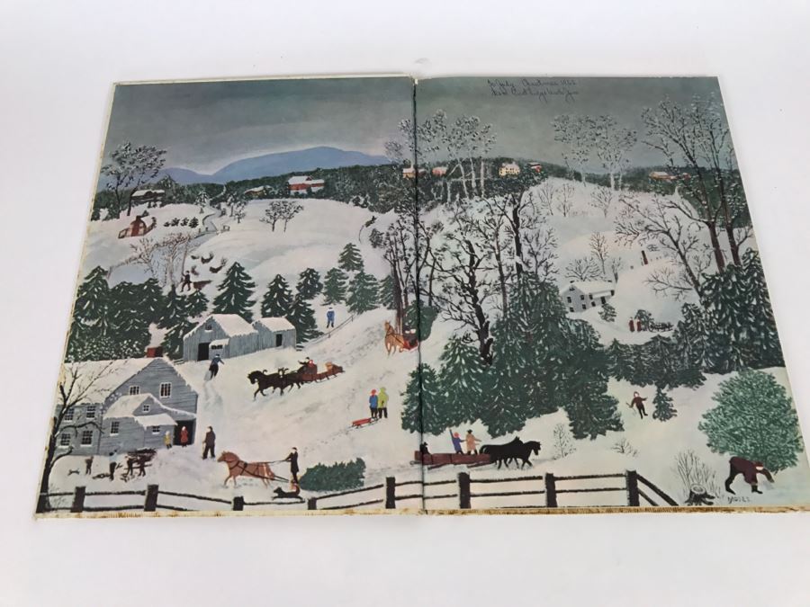 Vintage Book The Night Before Christmas By Clement C. Moore With Pictures By Grandma Moses - Copyright 1948, 1960, 1961 By Grandma Moses, Inc - Published by Random House [Photo 5]