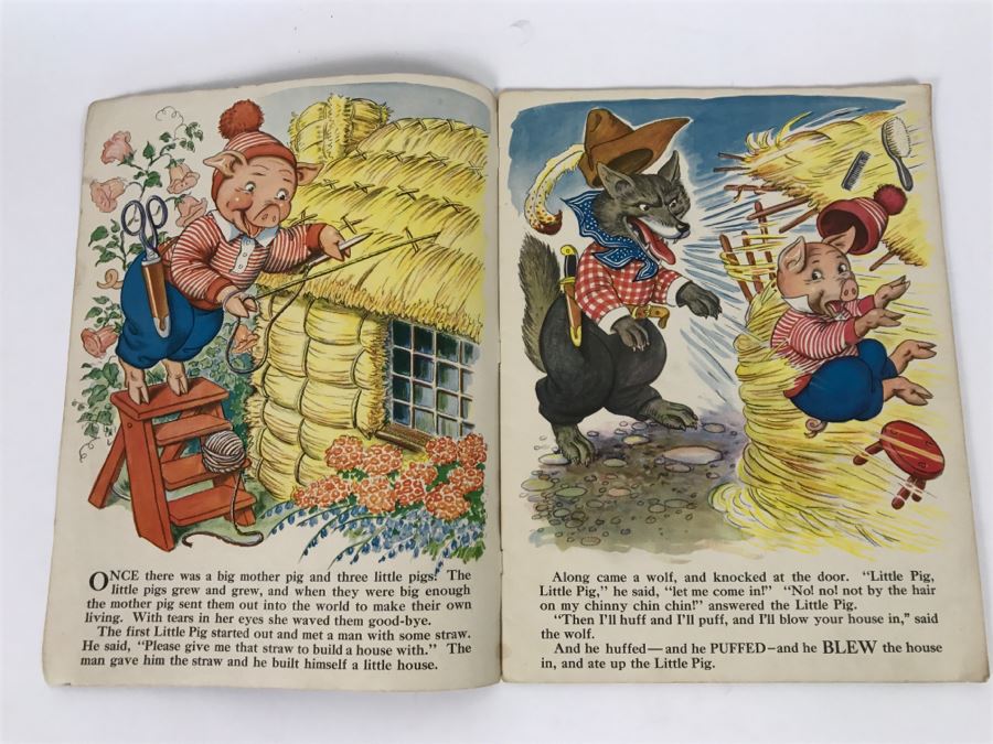 Vintage Book Three Little Pigs - Copyright 1941 Merrill Publishing Company [Photo 5]