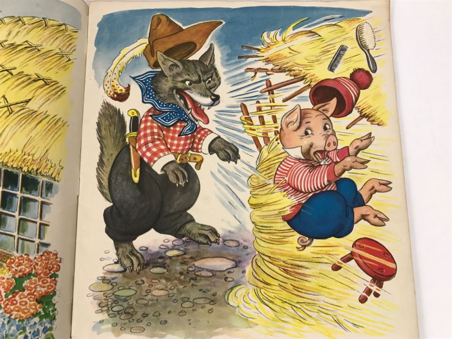 Vintage Book Three Little Pigs - Copyright 1941 Merrill Publishing Company [Photo 6]