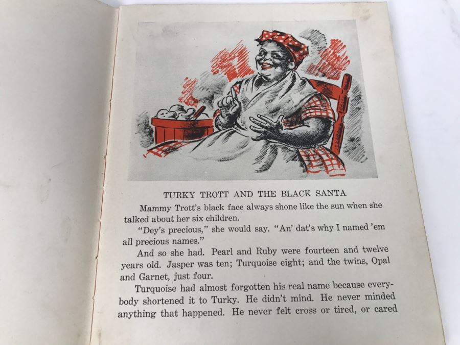 Vintage Book Turky Trott And The Black Santa By Kate Gambold Dyer Illustrated By Janet Robson - Copyright MCMXLII By The Platt And Munk Company, Inc [Photo 8]