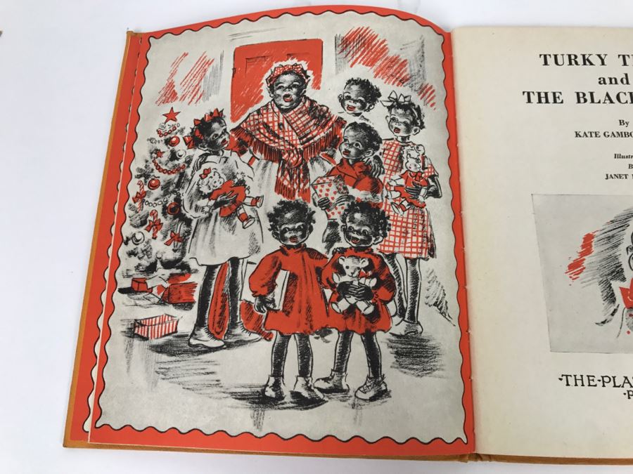 Vintage Book Turky Trott And The Black Santa By Kate Gambold Dyer Illustrated By Janet Robson - Copyright MCMXLII By The Platt And Munk Company, Inc [Photo 5]