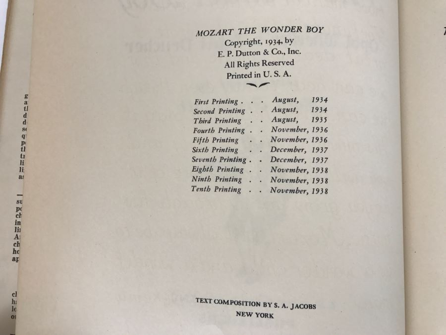Vintage Books - Mozart The Wonder Boy By Opal Wheeler and Sybil Deucher Copyright 1934 By E.P.Dutton and Company, And Franz Schubert And His Merry Friends By Opal Wheeler and Sybil Deucher Copyright 1939 By E.P. Dutton And Company [Photo 5]