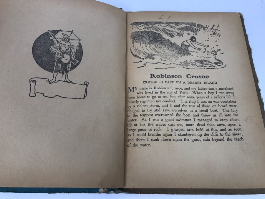 Vintage Book Robinson Crusoe - Charles E Graham And Company