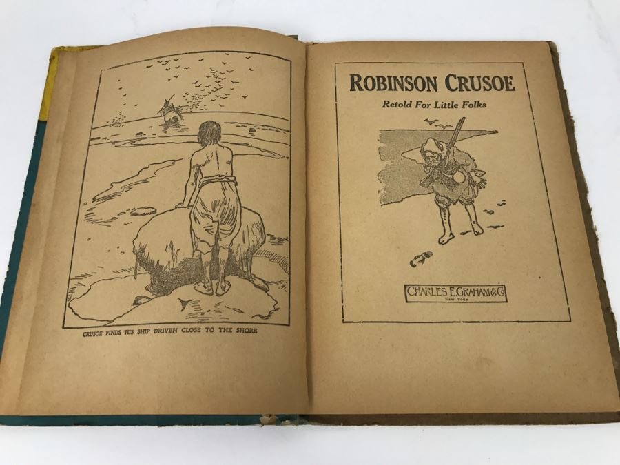 Vintage Book Robinson Crusoe - Charles E Graham And Company