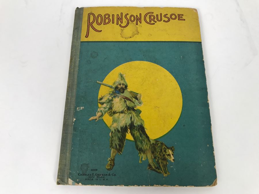 Vintage Book Robinson Crusoe - Charles E Graham And Company [Photo 1]
