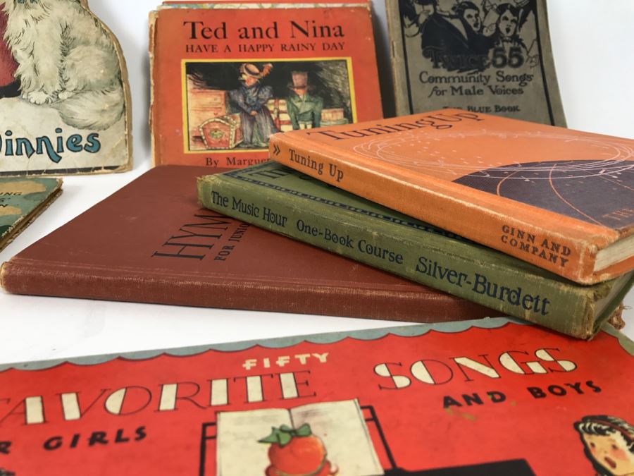 Assorted Vintage Books - Lot of 16 Including Black Beauty, The Angora Twins, Music Books, and First Aid Books Among Others [Photo 12]