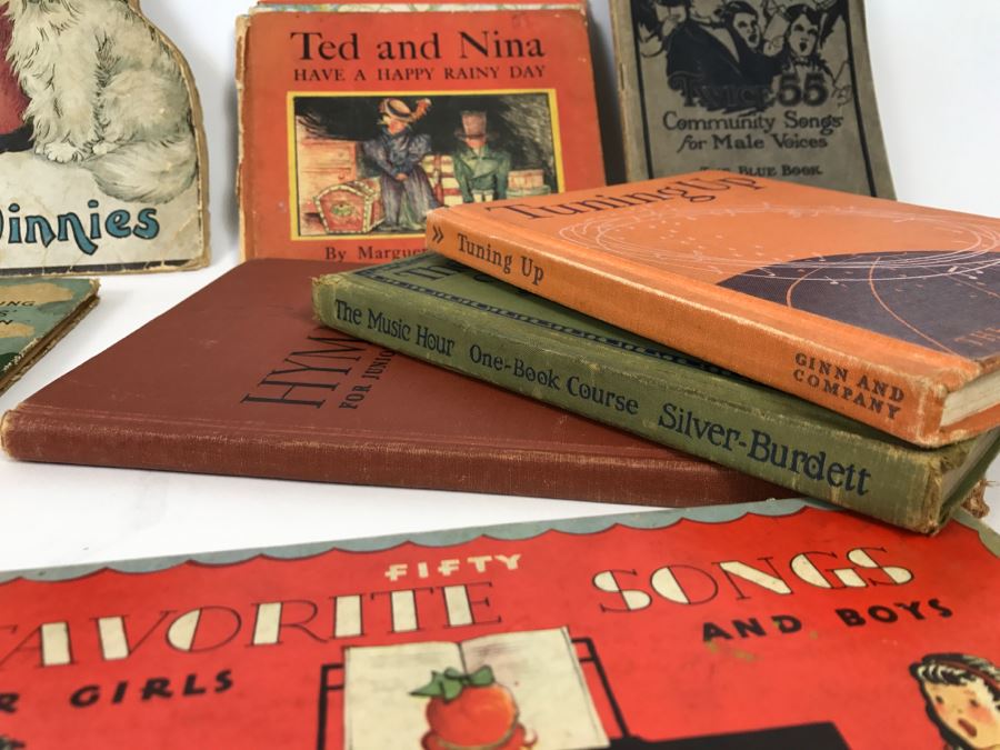 Assorted Vintage Books - Lot of 16 Including Black Beauty, The Angora Twins, Music Books, and First Aid Books Among Others [Photo 13]