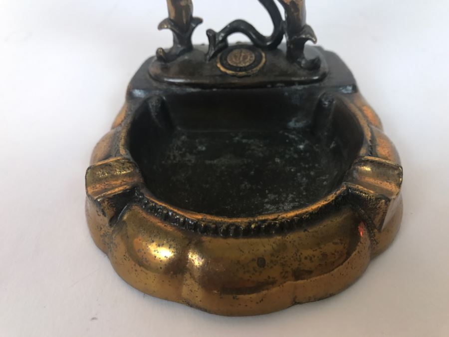 Vintage Duke Blue Devil Brass Ashtray [Photo 3]