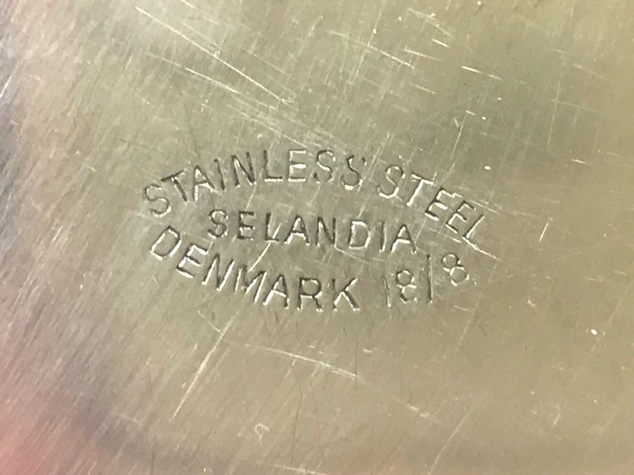 Mid-Century Modern Stainless Steel Selandia Denmark Metal Basket [Photo 2]