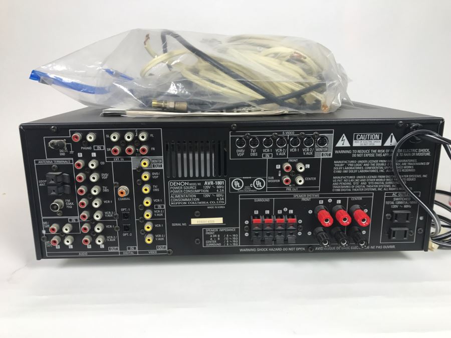 DENON AV Surround Receiver AVR-1801 With Cables [Photo 8]
