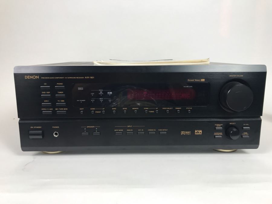 DENON AV Surround Receiver AVR-1801 With Cables