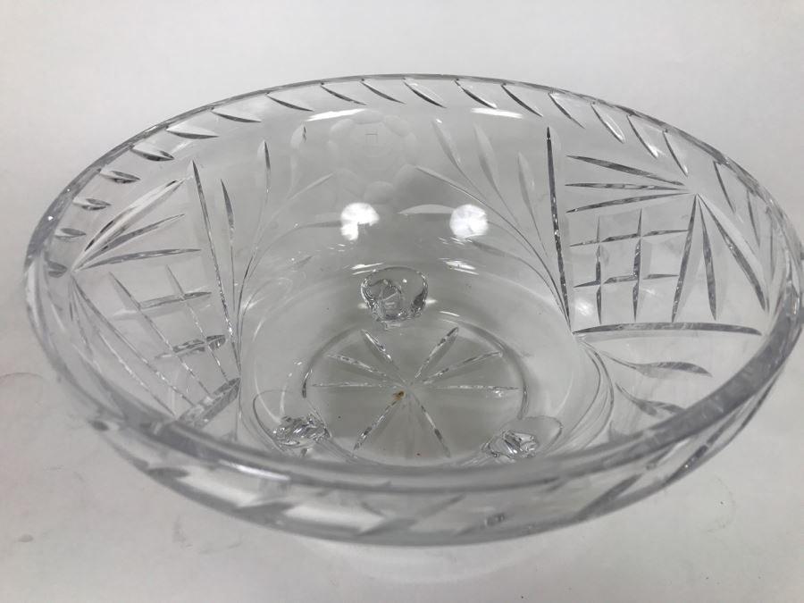 Footed Cut Glass Bowl