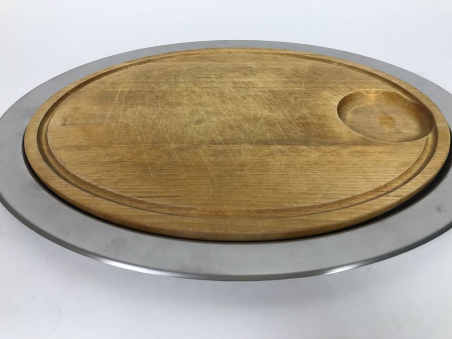 Stainless Steel And Wood Cutting Board Tray [Photo 3]