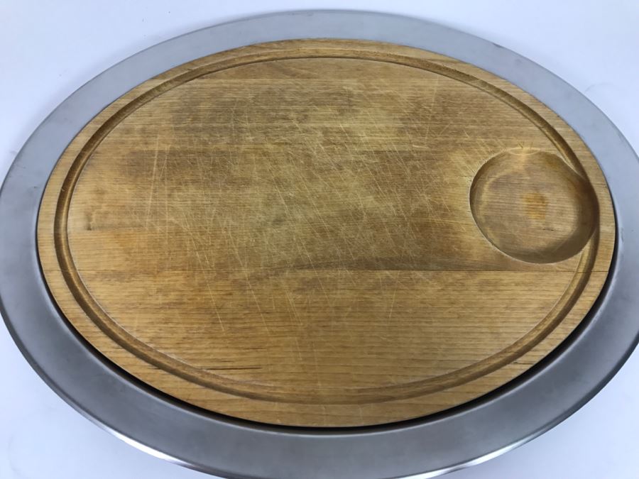 Stainless Steel And Wood Cutting Board Tray [Photo 4]