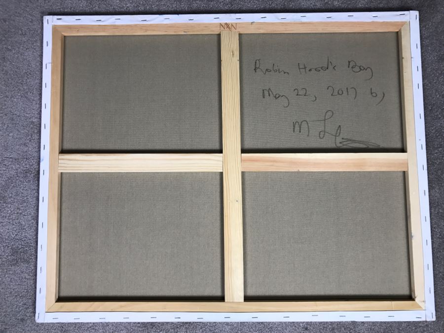 Original Plein Air Oil Painting By Malcolm Ludvigsen (British Mathematician And Plein Air Painter) UK Artist Robin Hood's Bay 30' X 24' [Photo 10]