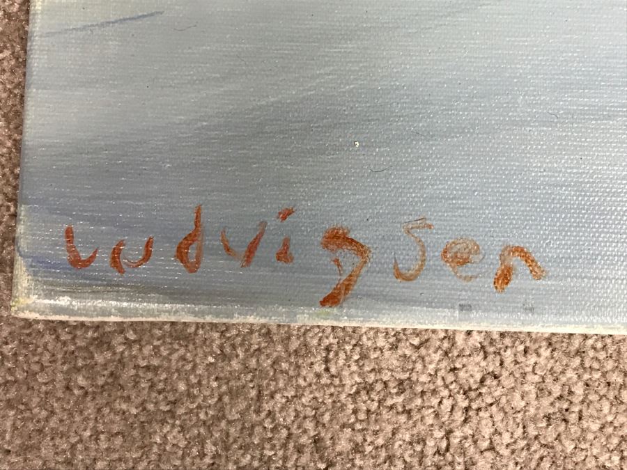 Original Plein Air Oil Painting By Malcolm Ludvigsen (British Mathematician And Plein Air Painter) UK Artist Robin Hood's Bay 30' X 24' [Photo 4]