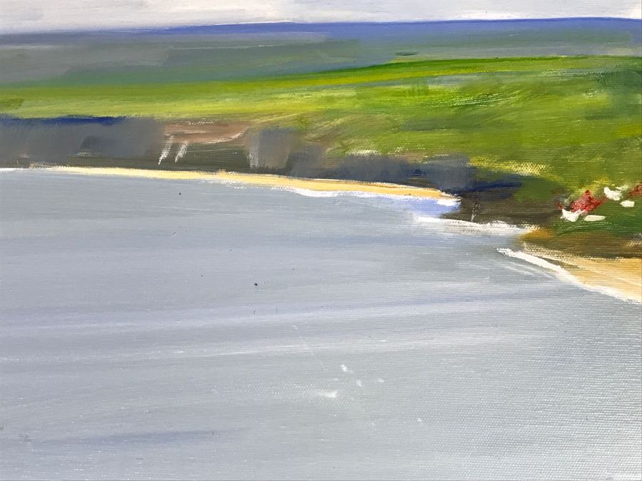 Original Plein Air Oil Painting By Malcolm Ludvigsen (British Mathematician And Plein Air Painter) UK Artist Robin Hood's Bay 30' X 24' [Photo 7]