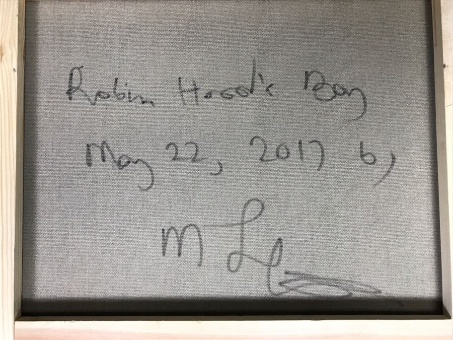 Original Plein Air Oil Painting By Malcolm Ludvigsen (British Mathematician And Plein Air Painter) UK Artist Robin Hood's Bay 30' X 24' [Photo 11]