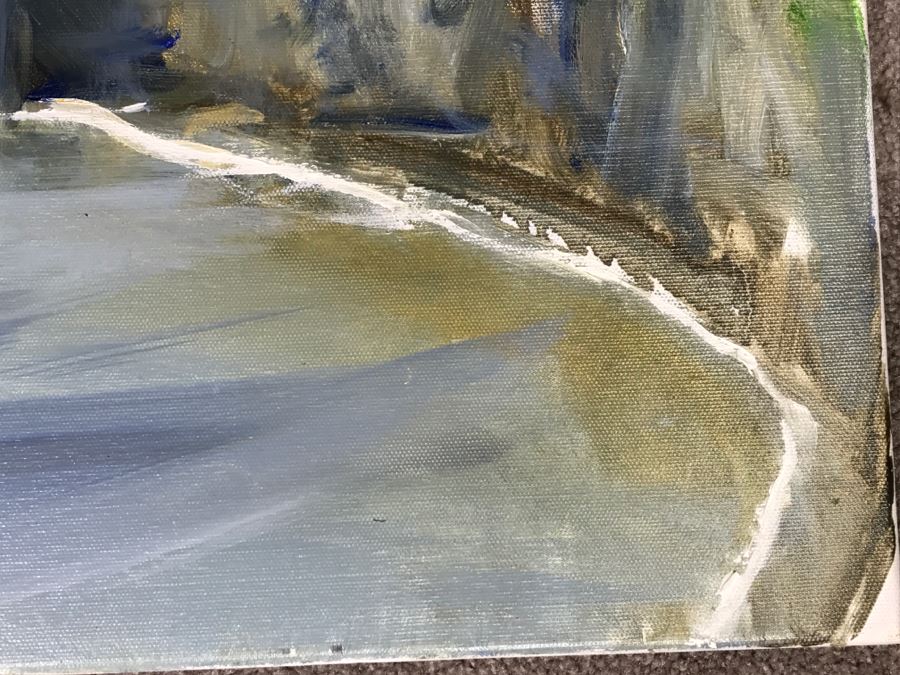 Original Plein Air Oil Painting By Malcolm Ludvigsen (British Mathematician And Plein Air Painter) UK Artist Robin Hood's Bay 30' X 24' [Photo 5]