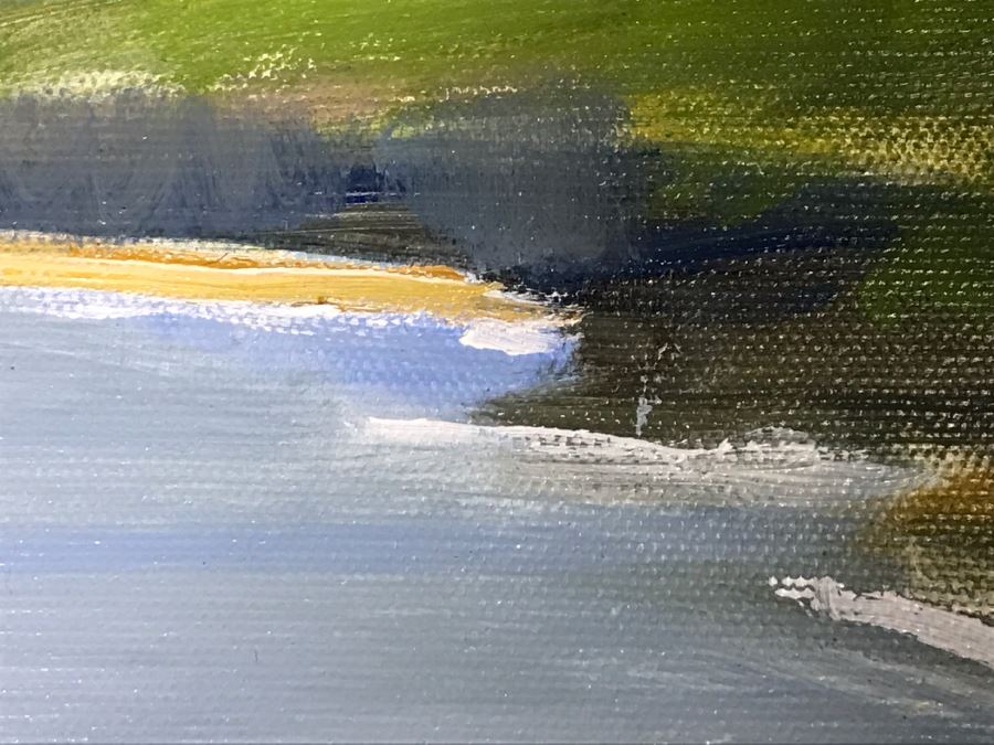 Original Plein Air Oil Painting By Malcolm Ludvigsen (British Mathematician And Plein Air Painter) UK Artist Robin Hood's Bay 30' X 24' [Photo 9]